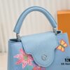 Upgraded Version M21755 Blue LV x YK Capucines Small Handbag