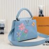 Upgraded Version M21756 Blue LV x YK Capucines Medium Handbag