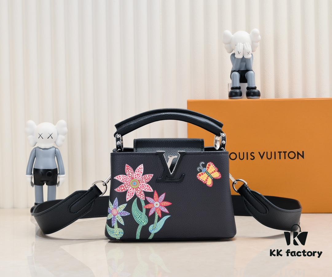 Upgraded Version M21754 Black LV x YK Capucines Mini Bag