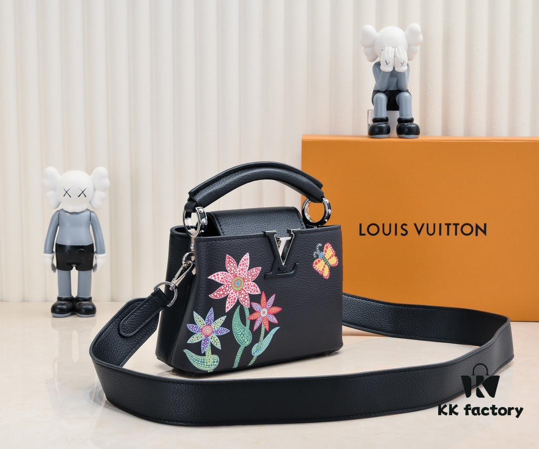 Upgraded Version M21754 Black LV x YK Capucines Mini Bag