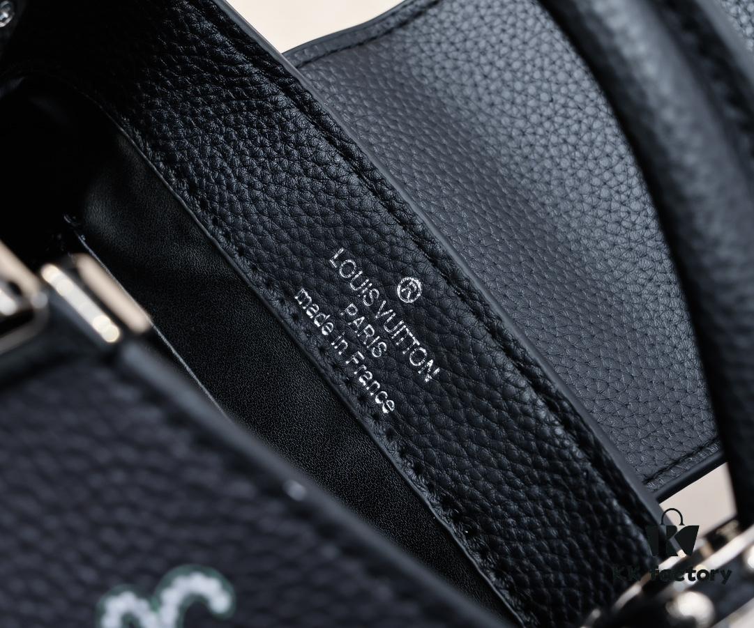 Upgraded Version M21754 Black LV x YK Capucines Mini Bag