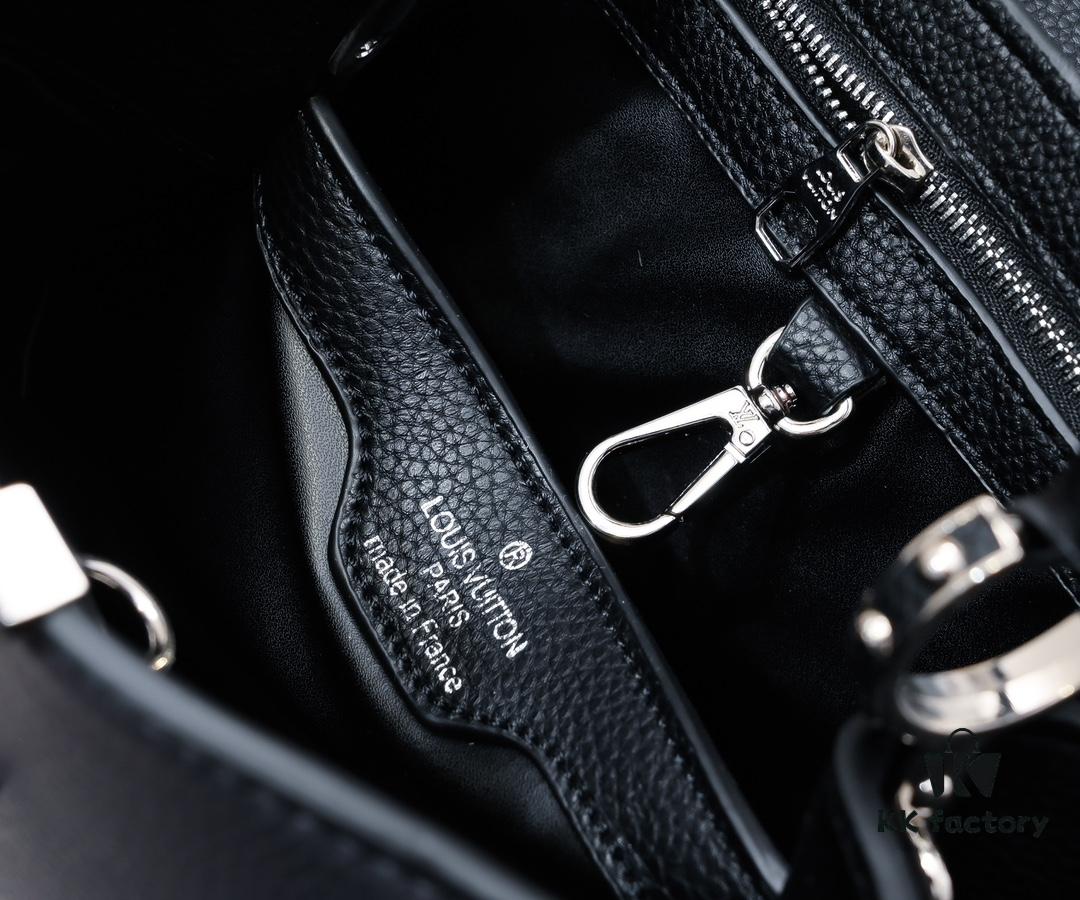 Upgraded Version M21755 Black LV x YK Capucines Small Handbag