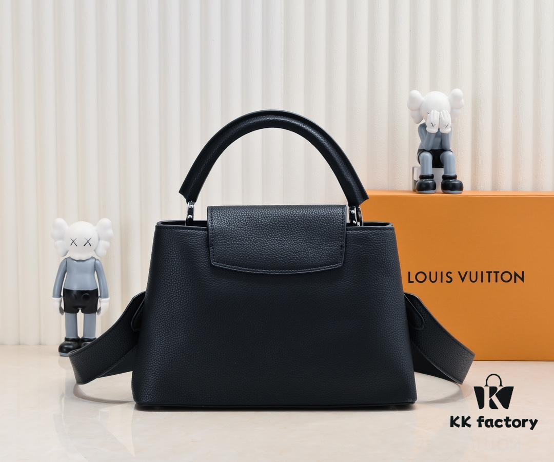 Upgraded Version M21756 Black LV x YK Capucines Medium Handbag
