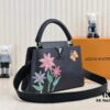 Upgraded Version M21756 Black LV x YK Capucines Medium Handbag