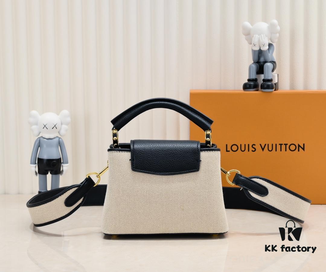 Upgraded M59872 Linen with Black and Gold Hardware