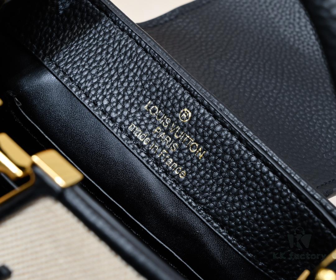 Upgraded M59872 Linen with Black and Gold Hardware