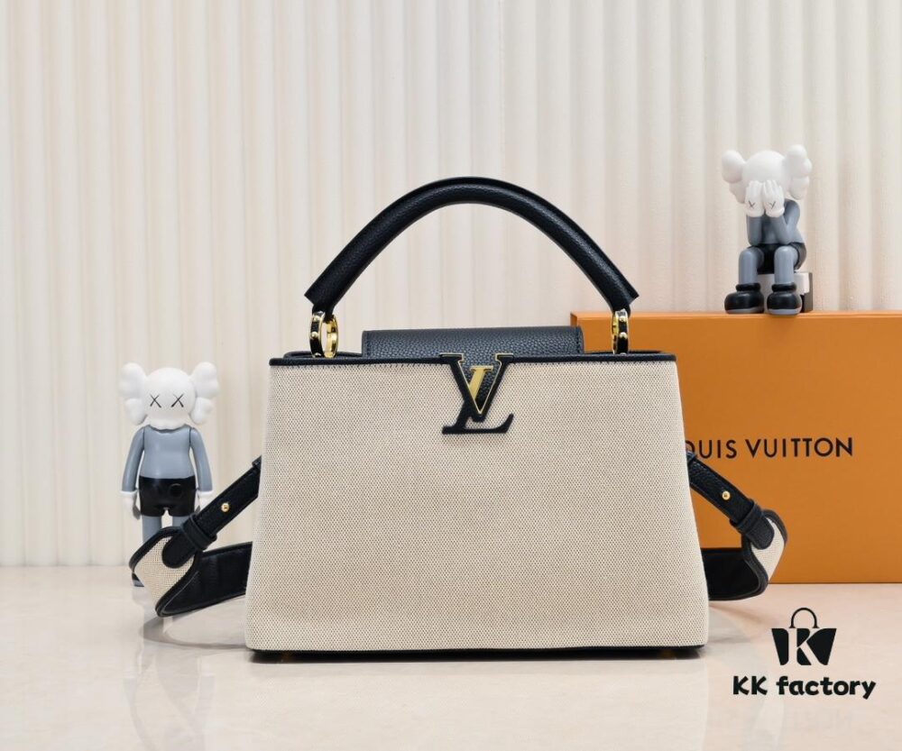 Upgraded M59969 Linen with Black Gold-Tone Hardware