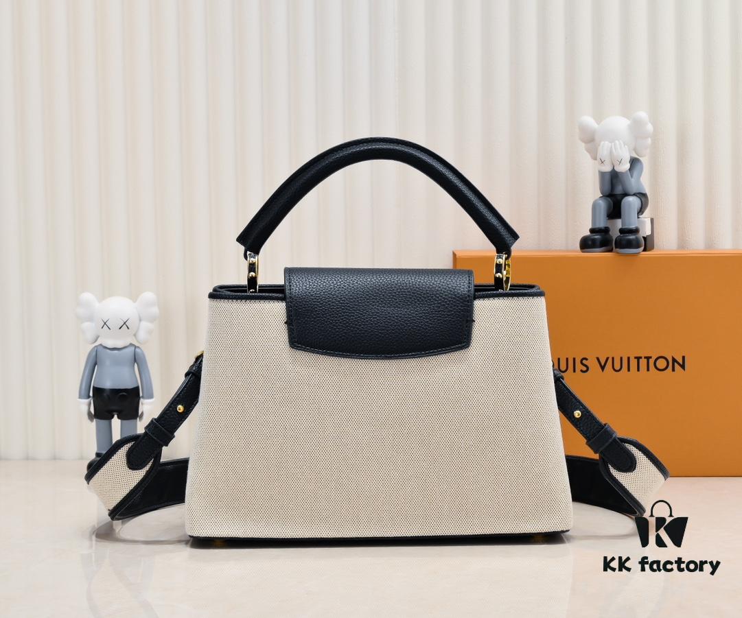 Upgraded M59969 Linen with Black Gold-Tone Hardware