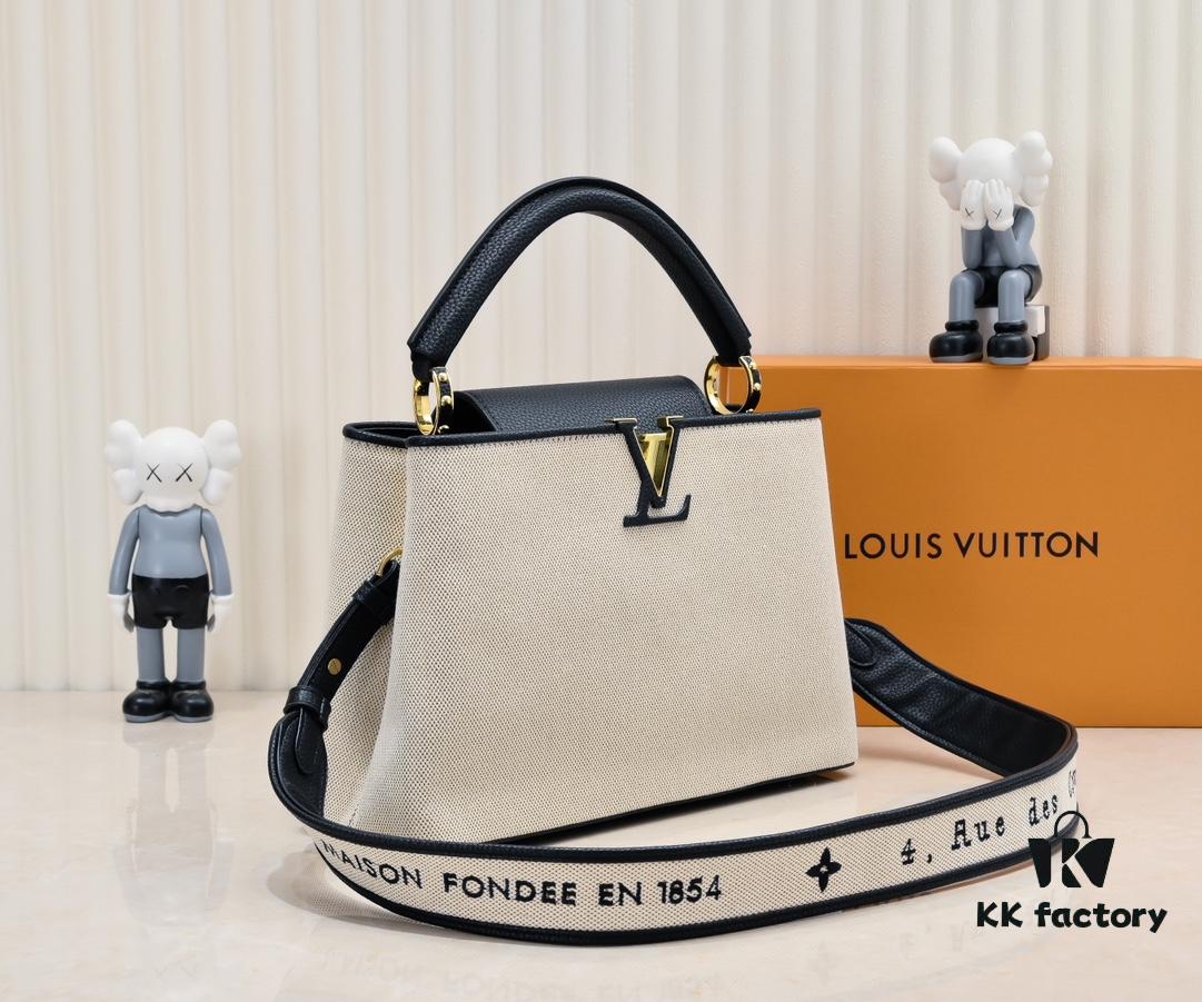 Upgraded M59969 Linen with Black Gold-Tone Hardware