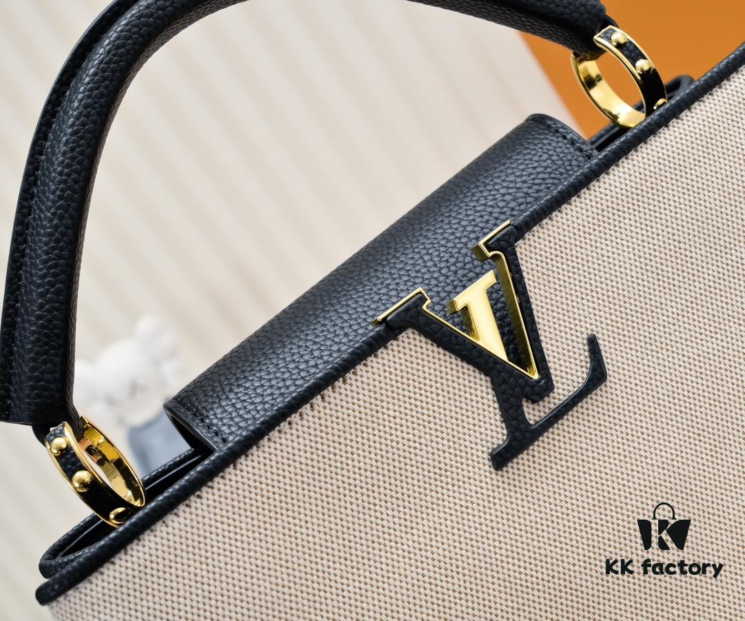 Upgraded M59969 Linen with Black Gold-Tone Hardware