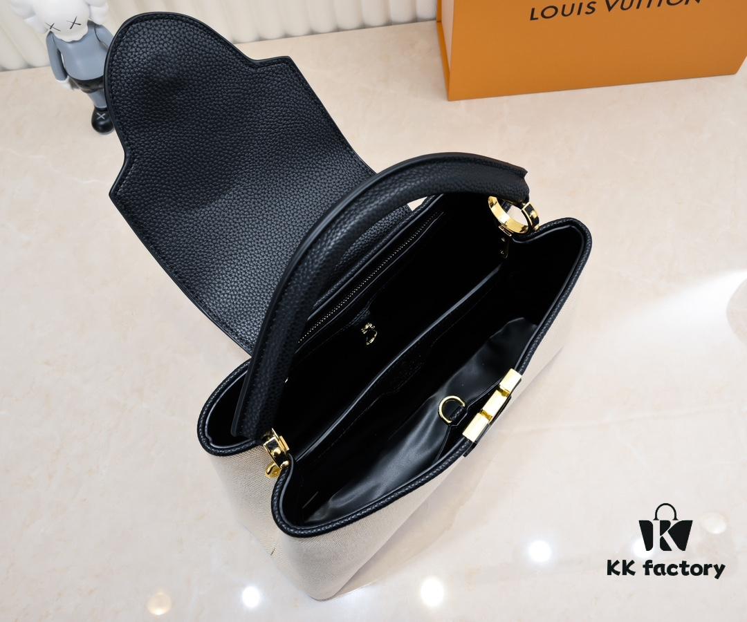 Upgraded M59969 Linen with Black Gold-Tone Hardware