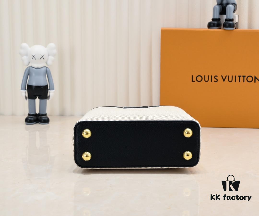 Upgraded M59872 Linen with Black and Gold Hardware