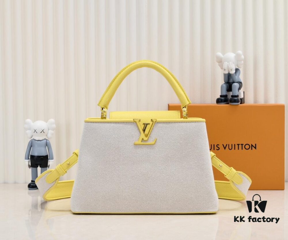 Upgraded M59969 Linen Canvas with Gold-Tone Hardware