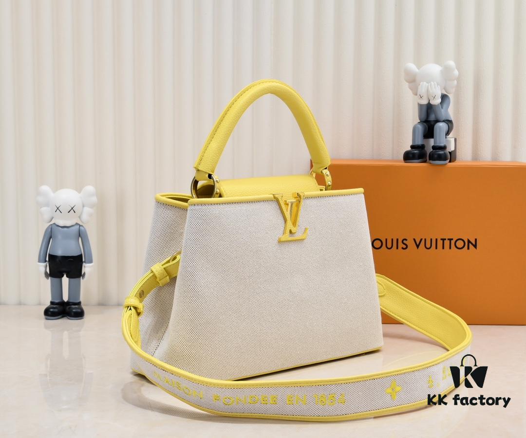 Upgraded M59969 Linen Canvas with Gold-Tone Hardware