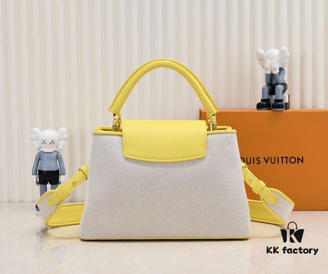 Upgraded M59969 Linen Canvas with Gold-Tone Hardware