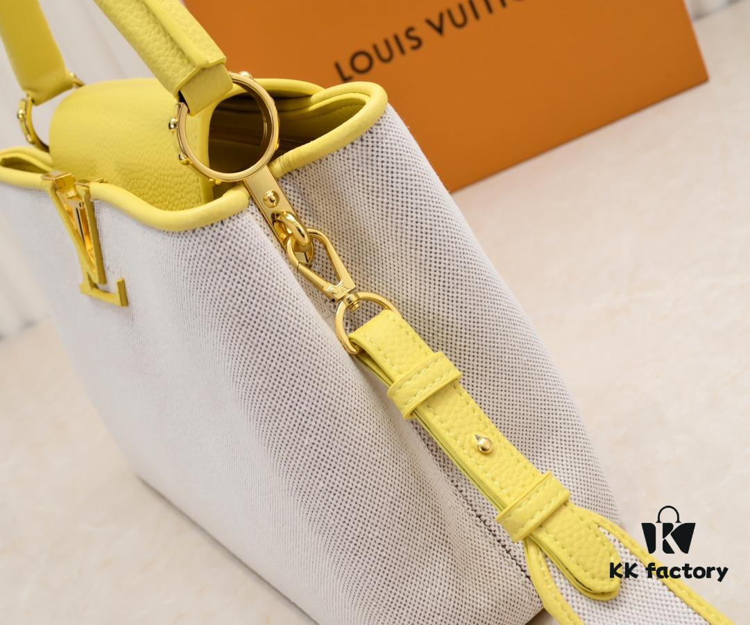 Upgraded M59969 Linen Canvas with Gold-Tone Hardware