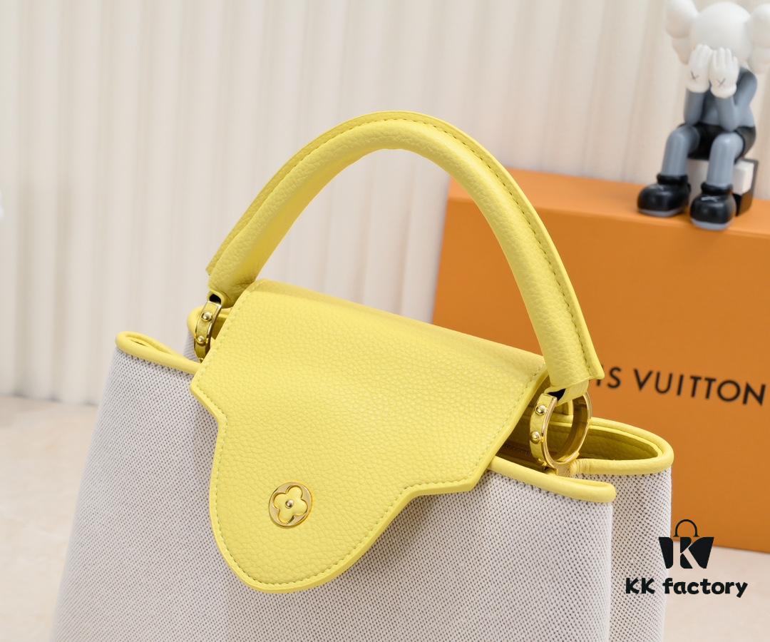 Upgraded M59969 Linen Canvas with Gold-Tone Hardware