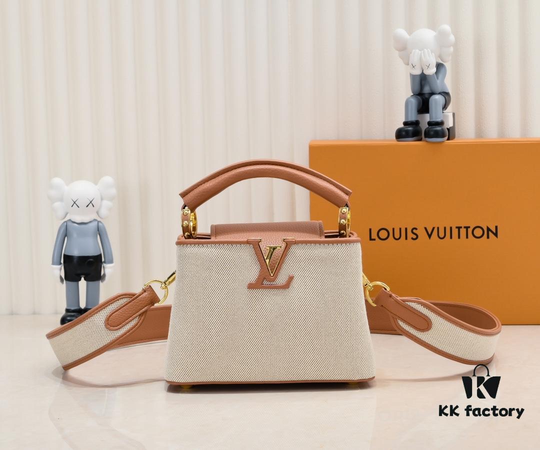 Upgraded M59872 Linen with Light Earth-Gold Tone Hardware