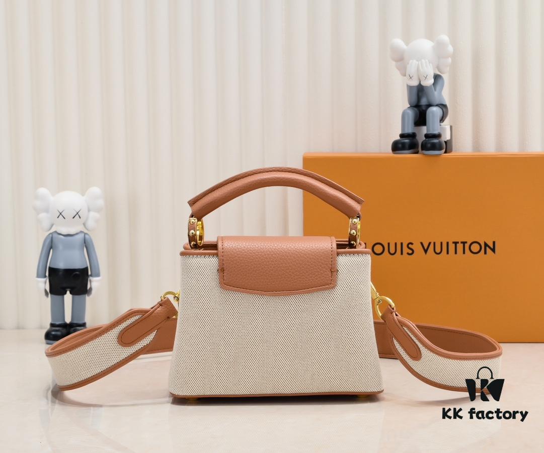 Upgraded M59872 Linen with Light Earth-Gold Tone Hardware