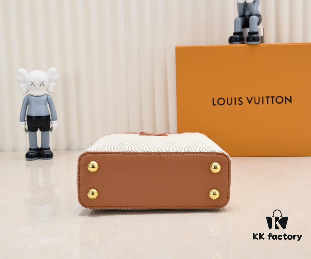 Upgraded M59872 Linen with Light Earth-Gold Tone Hardware