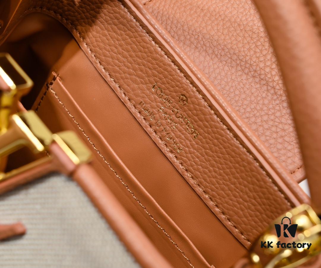 Upgraded M59872 Linen with Light Earth-Gold Tone Hardware