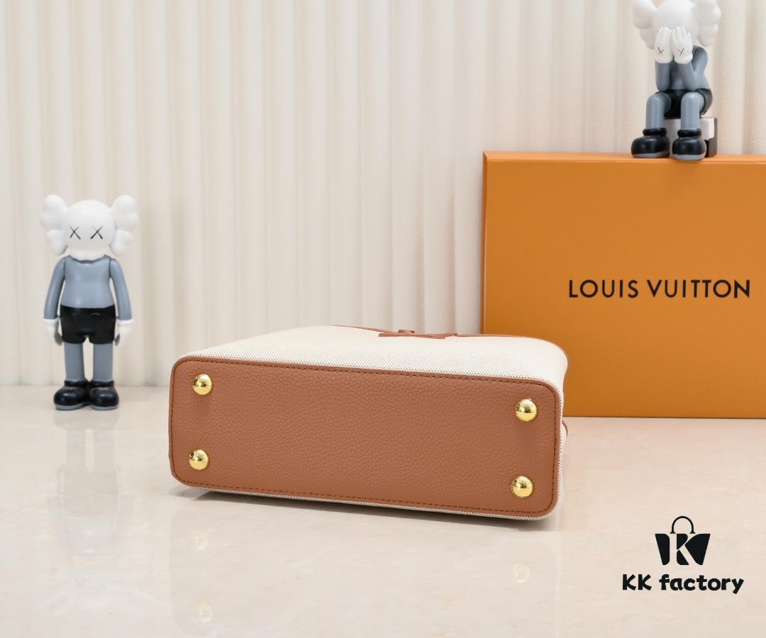 Upgraded M59873 Linen with Light Beige Gold-Tone Hardware