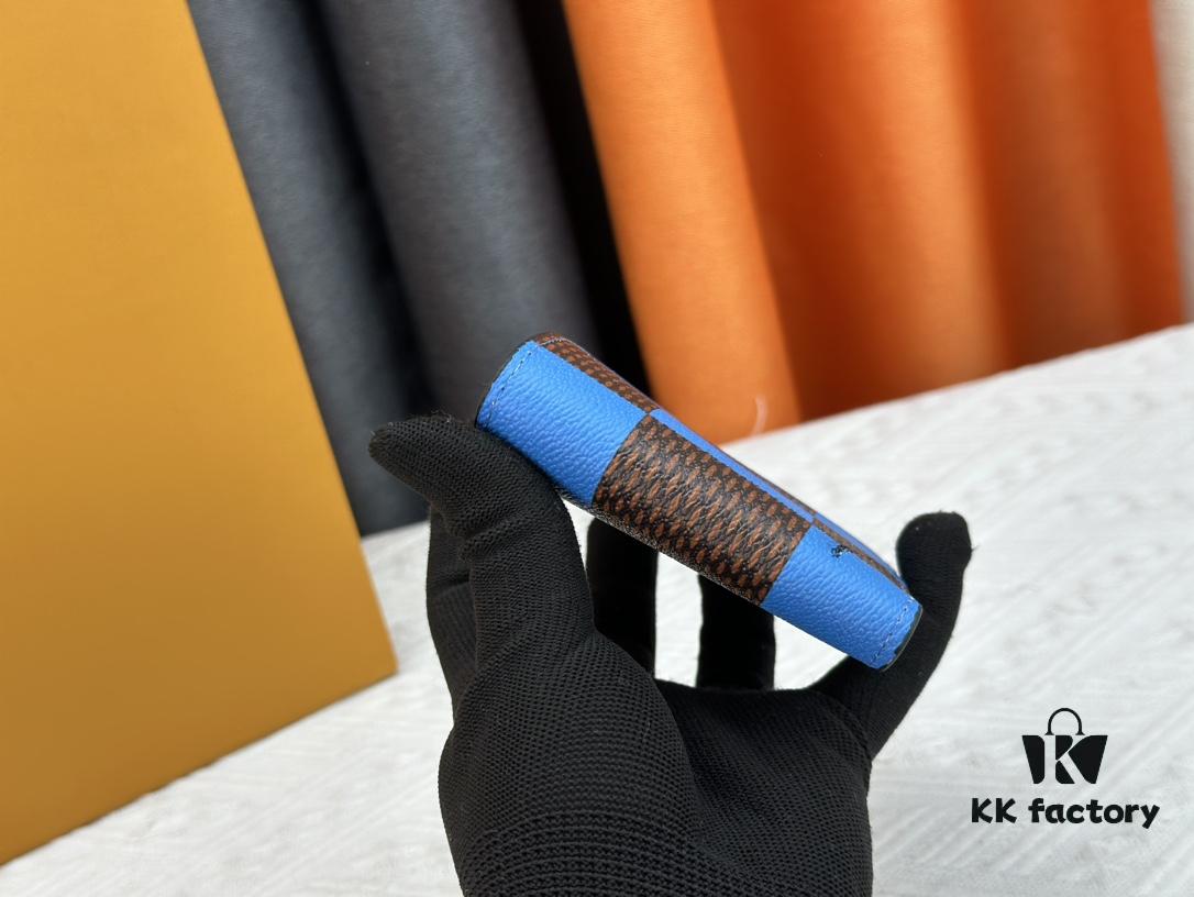 Wallet Model: M40452 Deep Blue Check Louis Vuitton Classic Brazza Wallet