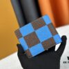 Wallet Model: M40452 Deep Blue Check Louis Vuitton Classic Brazza Wallet