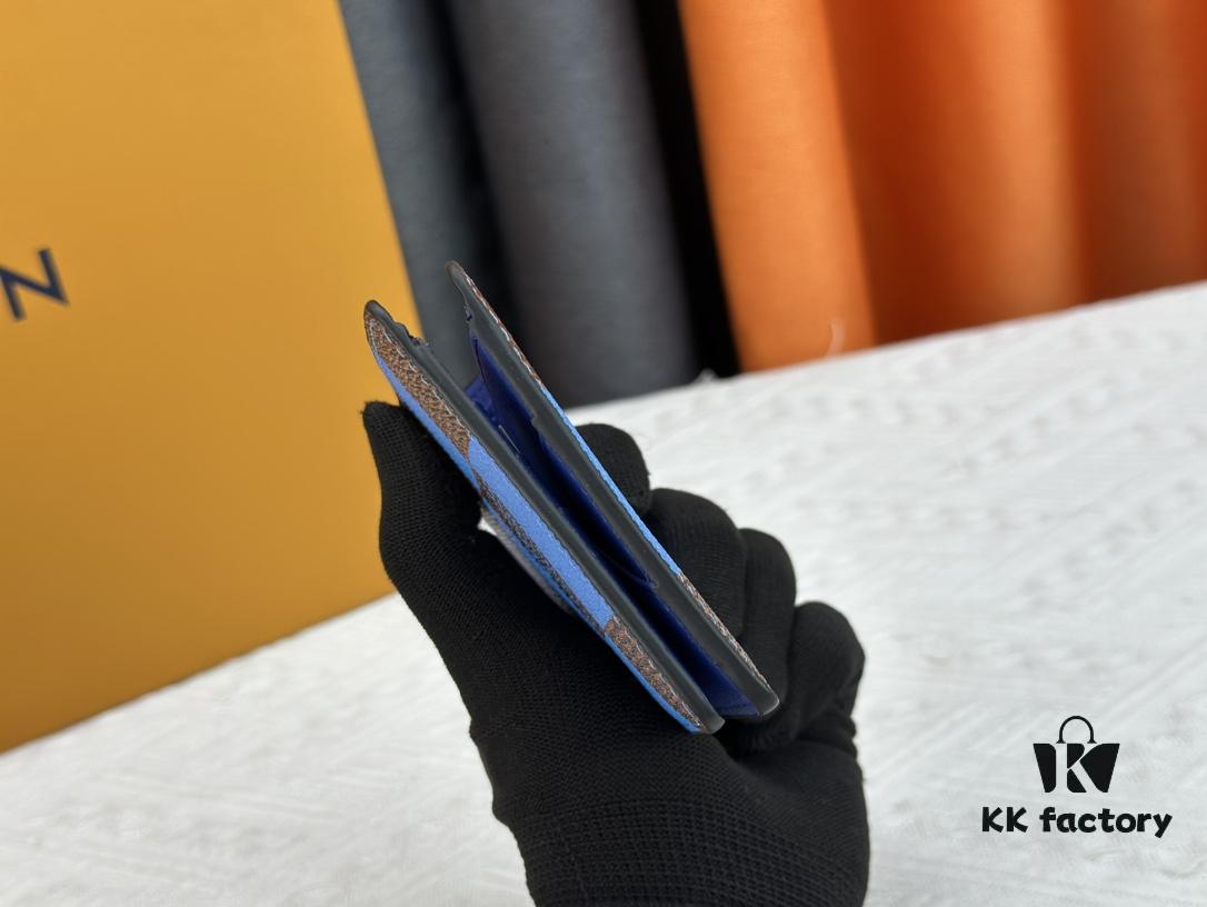 Wallet Model: M40452 Deep Blue Check Louis Vuitton Classic Brazza Wallet