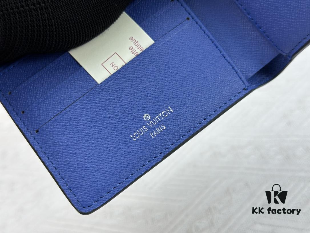 Wallet Model: M40452 Deep Blue Check Louis Vuitton Classic Brazza Wallet
