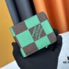 Wallet Model: M40452 Green Grid Louis Vuitton Classic Brazza Wallet