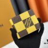 Wallet Model: M40452 Yellow Checkered Louis Vuitton Classic Brazza Wallet