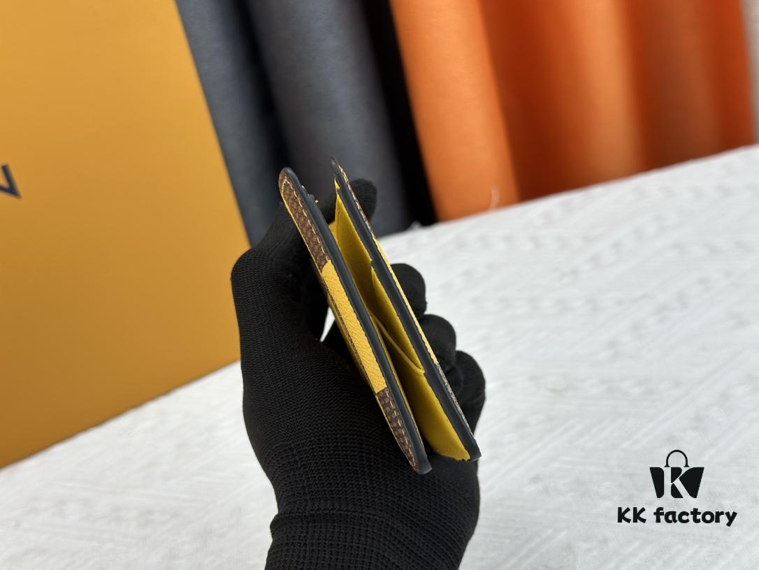 Wallet Model: M40452 Yellow Checkered Louis Vuitton Classic Brazza Wallet