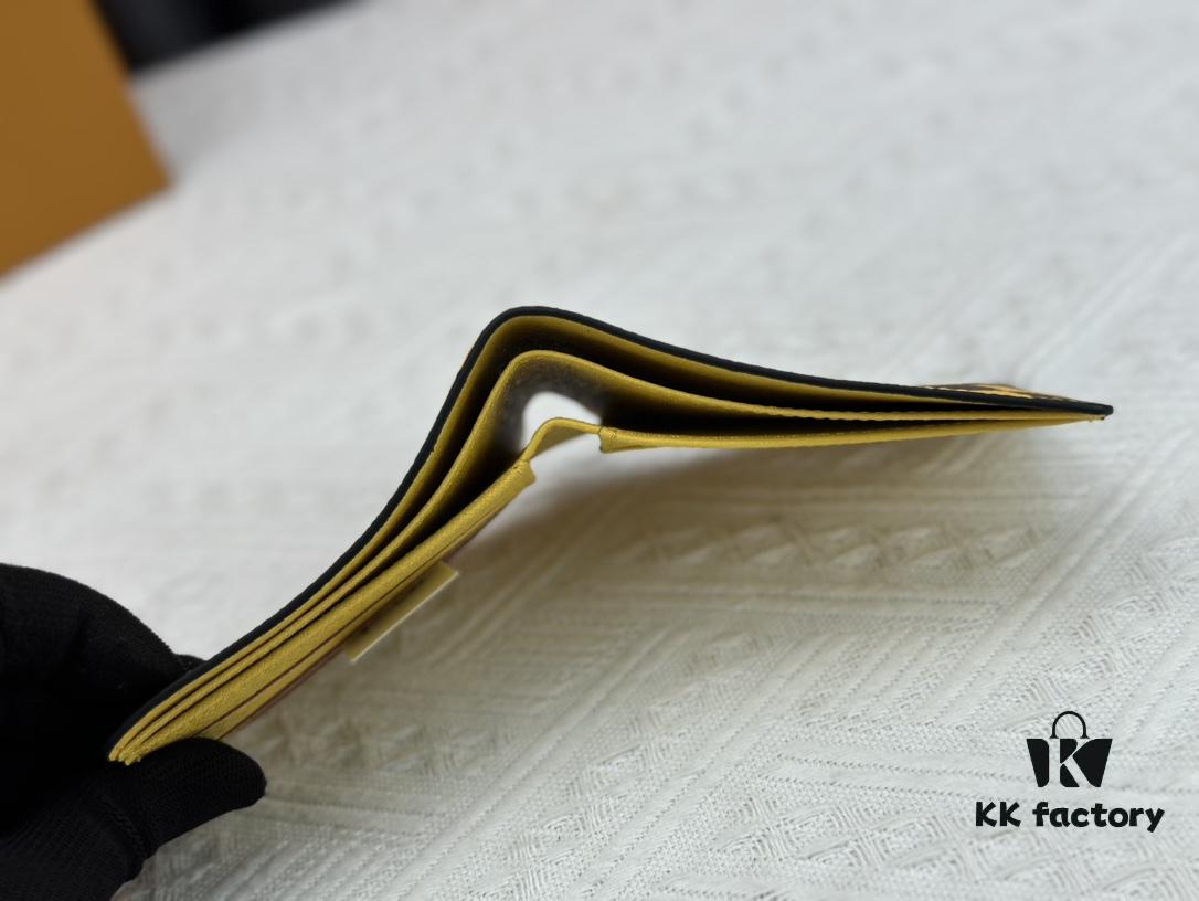 Wallet Model: M40452 Yellow Checkered Louis Vuitton Classic Brazza Wallet