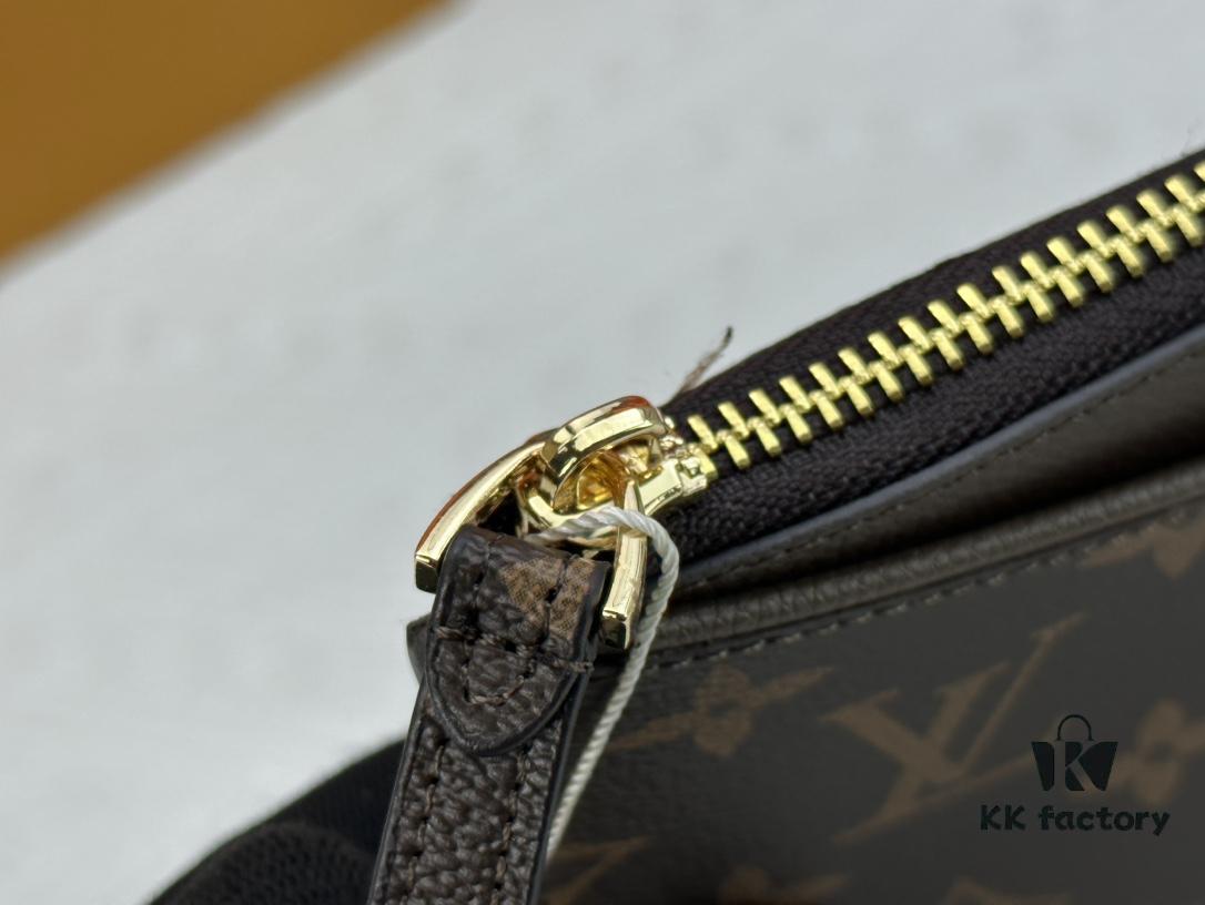 M60910, Real Item Photography, Exquisitely Crafted Pallas Clutch Combining Classic Monogram Canvas with Vibrant Colors for a Delightful Effect