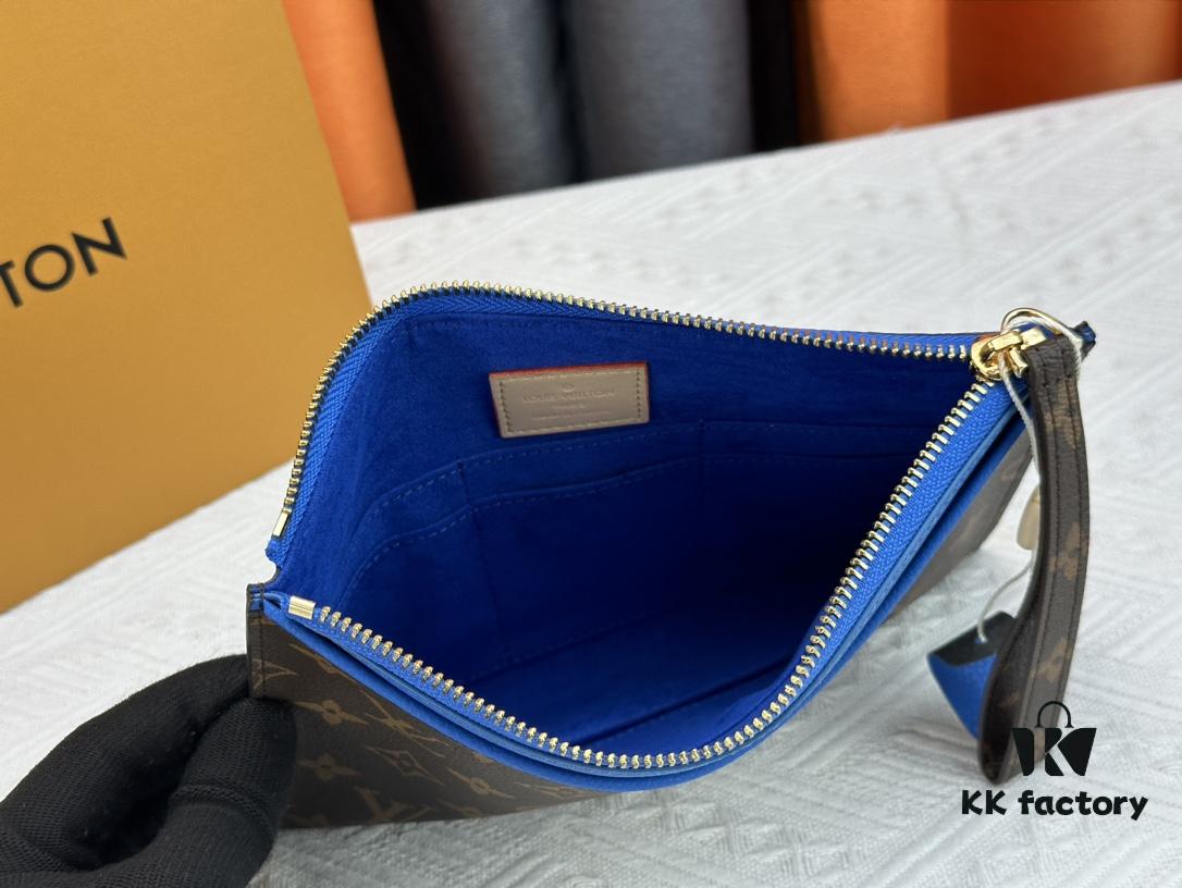 M60910, Real Product Photography, Exquisitely Crafted Pallas Clutch Combining Classic Monogram Canvas with Vibrant Colors for a Delightful Effect