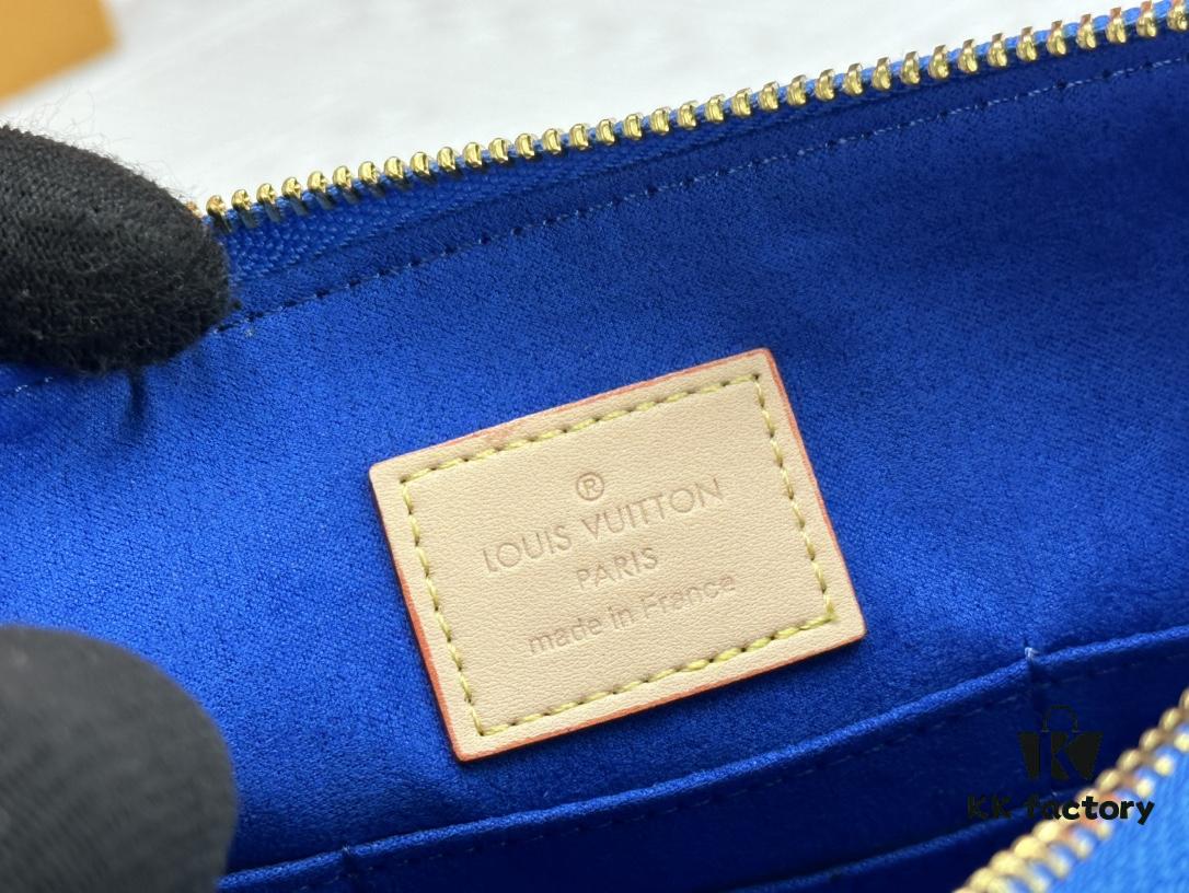 M60910, Real Product Photography, Exquisitely Crafted Pallas Clutch Combining Classic Monogram Canvas with Vibrant Colors for a Delightful Effect