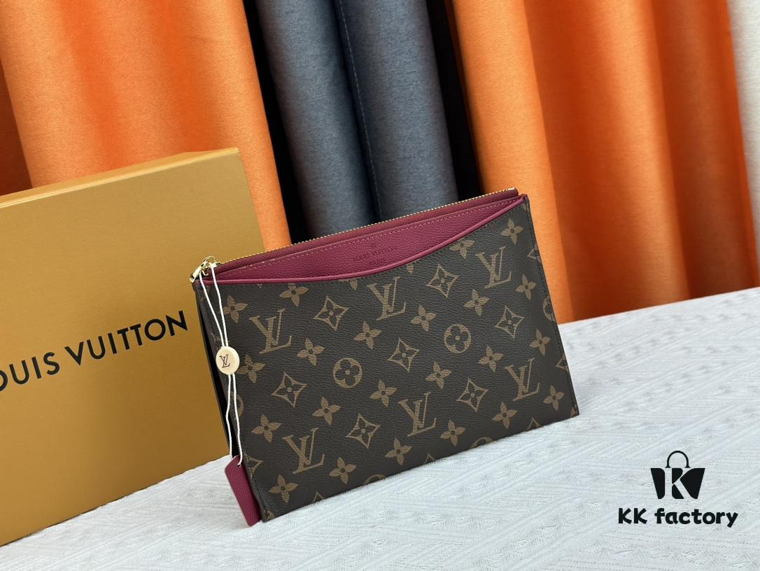 M60910, Real Item Photography, Exquisitely Crafted Pallas Clutch Combining Classic Monogram Canvas with Vibrant Colors for a Delightful Effect