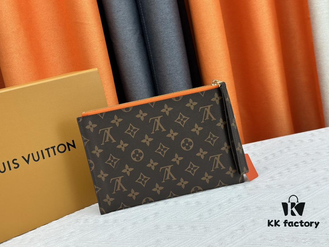 M60910, Real Item Photography, This Exquisitely Crafted Pallas Clutch Combines Classic Monogram Canvas with Vibrant Colors for a Delightful Effect