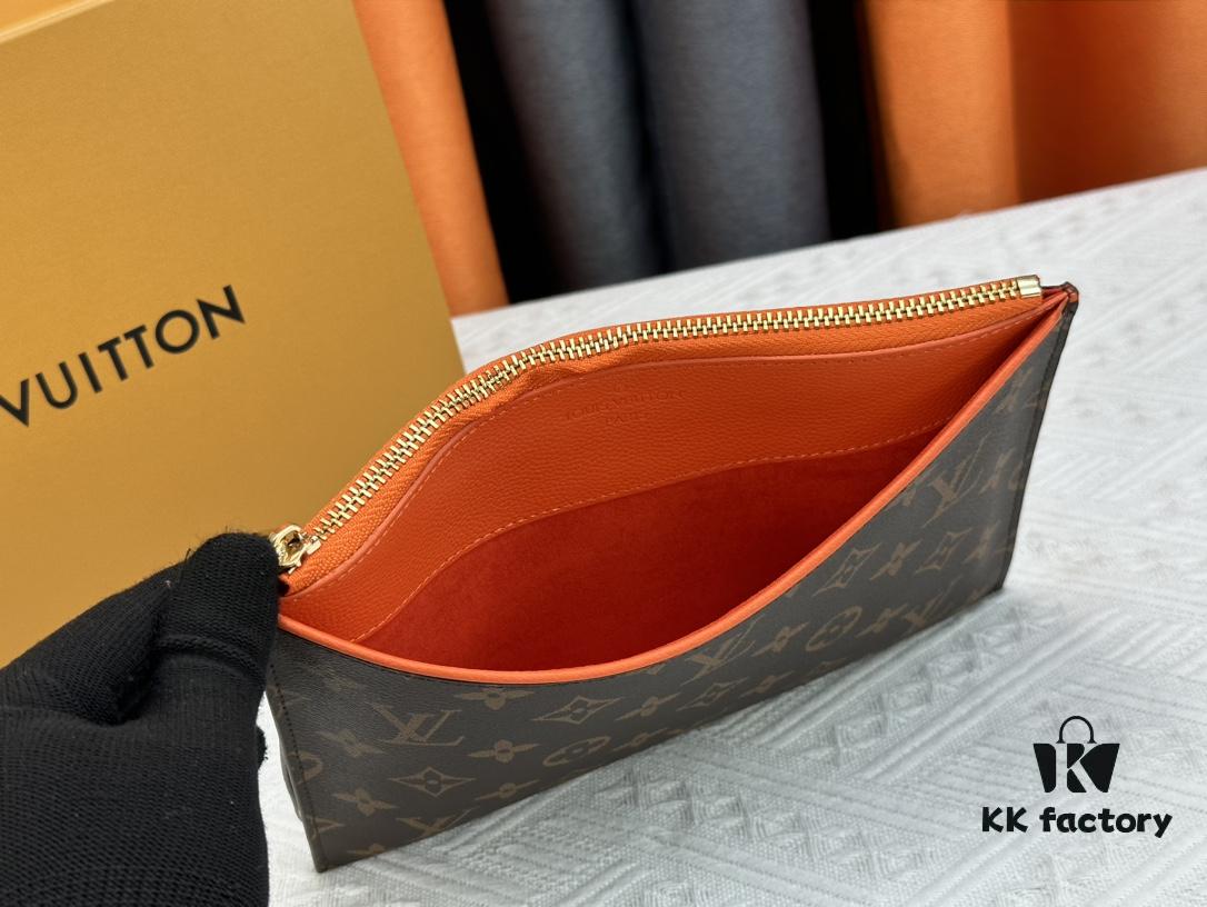 M60910, Real Item Photography, This Exquisitely Crafted Pallas Clutch Combines Classic Monogram Canvas with Vibrant Colors for a Delightful Effect