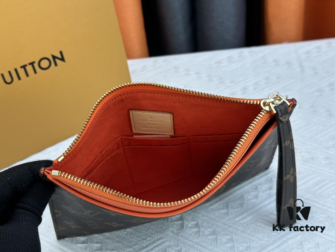 M60910, Real Item Photography, This Exquisitely Crafted Pallas Clutch Combines Classic Monogram Canvas with Vibrant Colors for a Delightful Effect