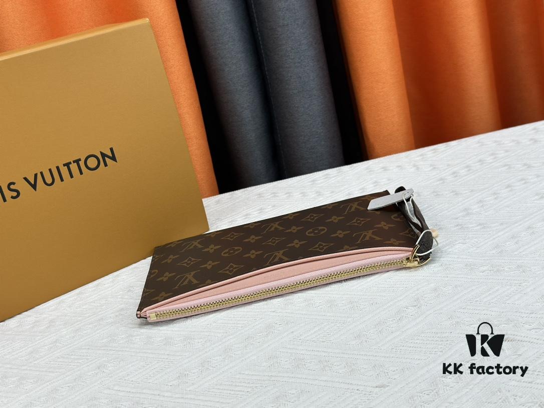 M60910, Real Item Photography, Exquisitely Crafted Pallas Clutch Combining Classic Monogram Canvas with Vibrant Colors for a Delightful Effect