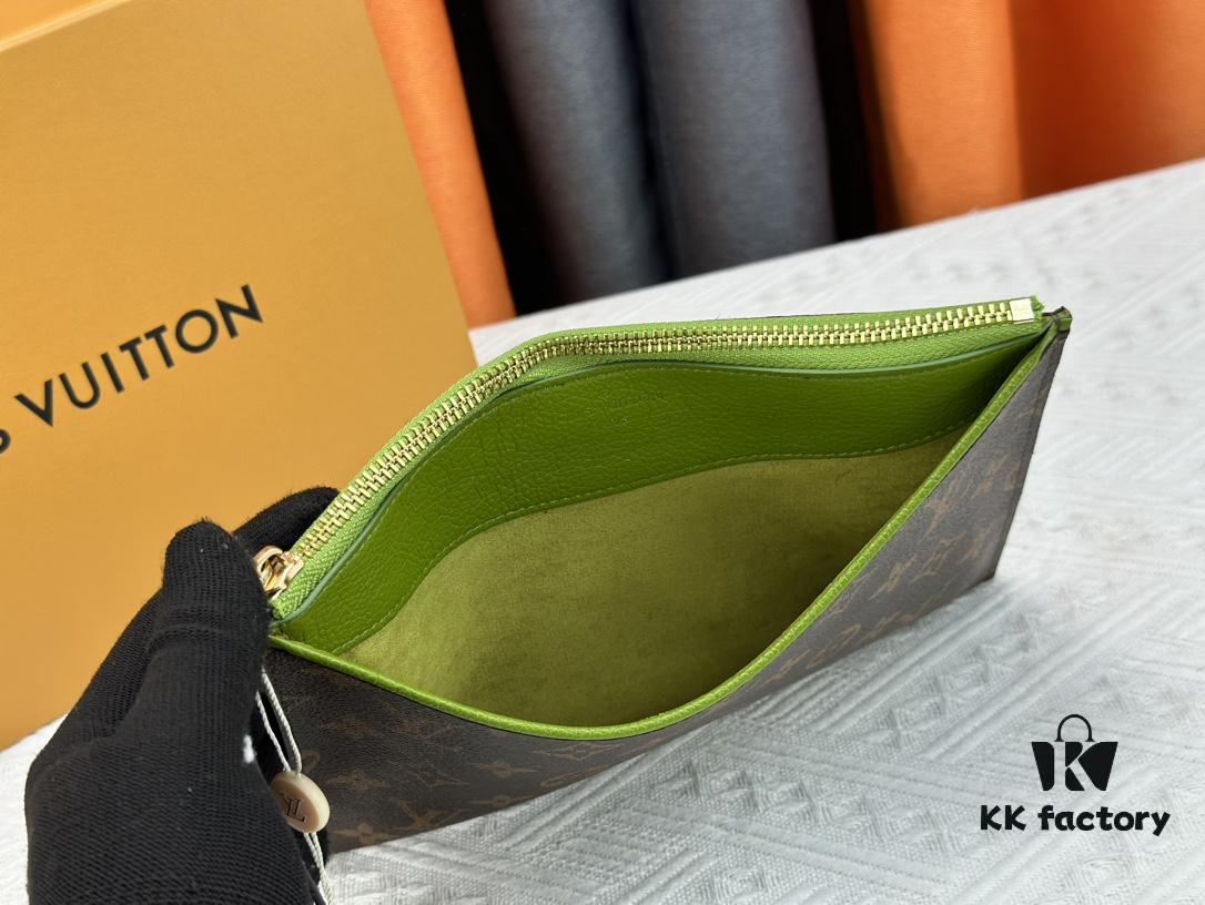 M60910, Real Item Photography, Exquisitely Crafted Pallas Clutch Combining Classic Monogram Canvas with Vibrant Colors for a Pleasing Effect