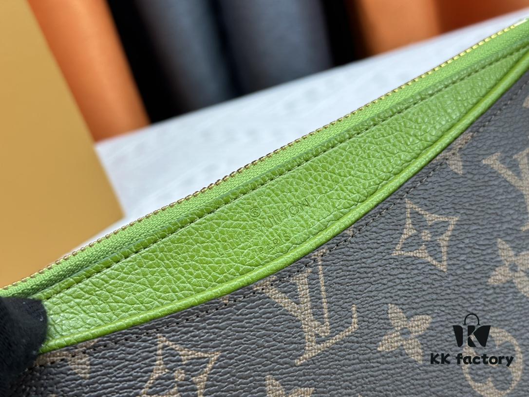 M60910, Real Item Photography, Exquisitely Crafted Pallas Clutch Combining Classic Monogram Canvas with Vibrant Colors for a Pleasing Effect