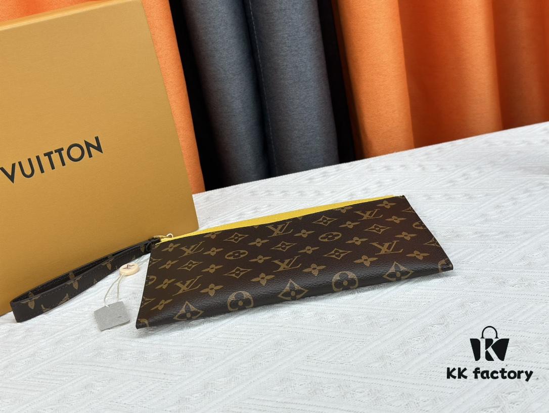 M60910, Real Item Photography, Exquisitely Crafted Pallas Clutch Combining Classic Monogram Canvas with Vibrant Colors for a Delightful Effect