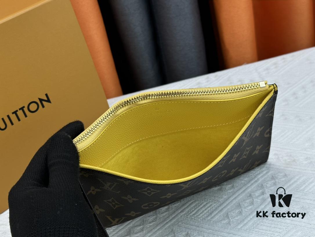 M60910, Real Item Photography, Exquisitely Crafted Pallas Clutch Combining Classic Monogram Canvas with Vibrant Colors for a Delightful Effect