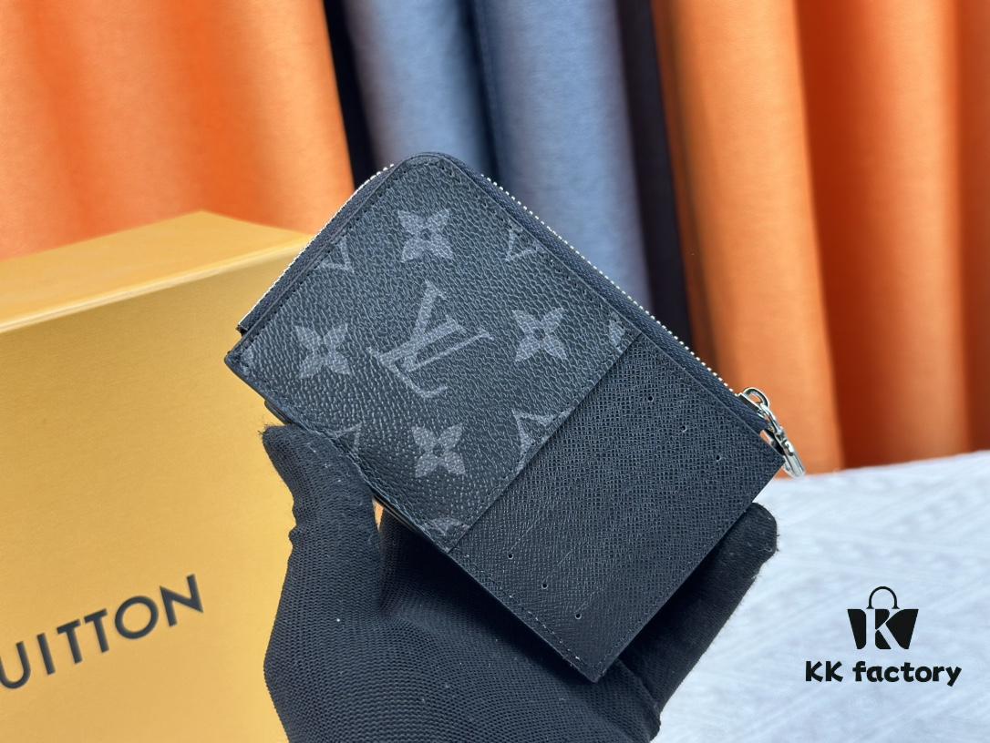 Top-Grade Original Louis Vuitton Hybrid Wallet in Black Monogram Shadow Leather