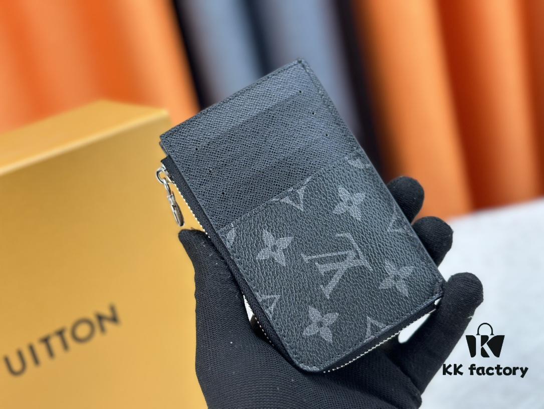 Top-Grade Original Louis Vuitton Hybrid Wallet in Black Monogram Shadow Leather