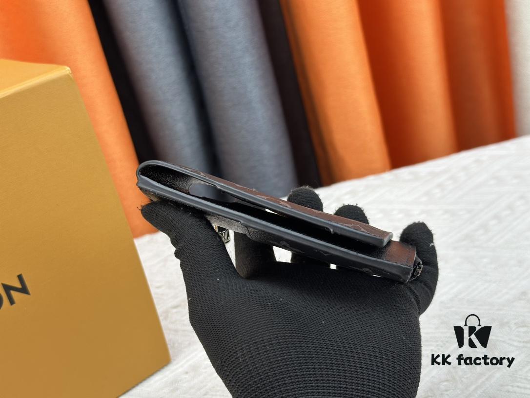 Top-Grade Original Louis Vuitton Hybrid Wallet in Black Monogram Shadow Leather