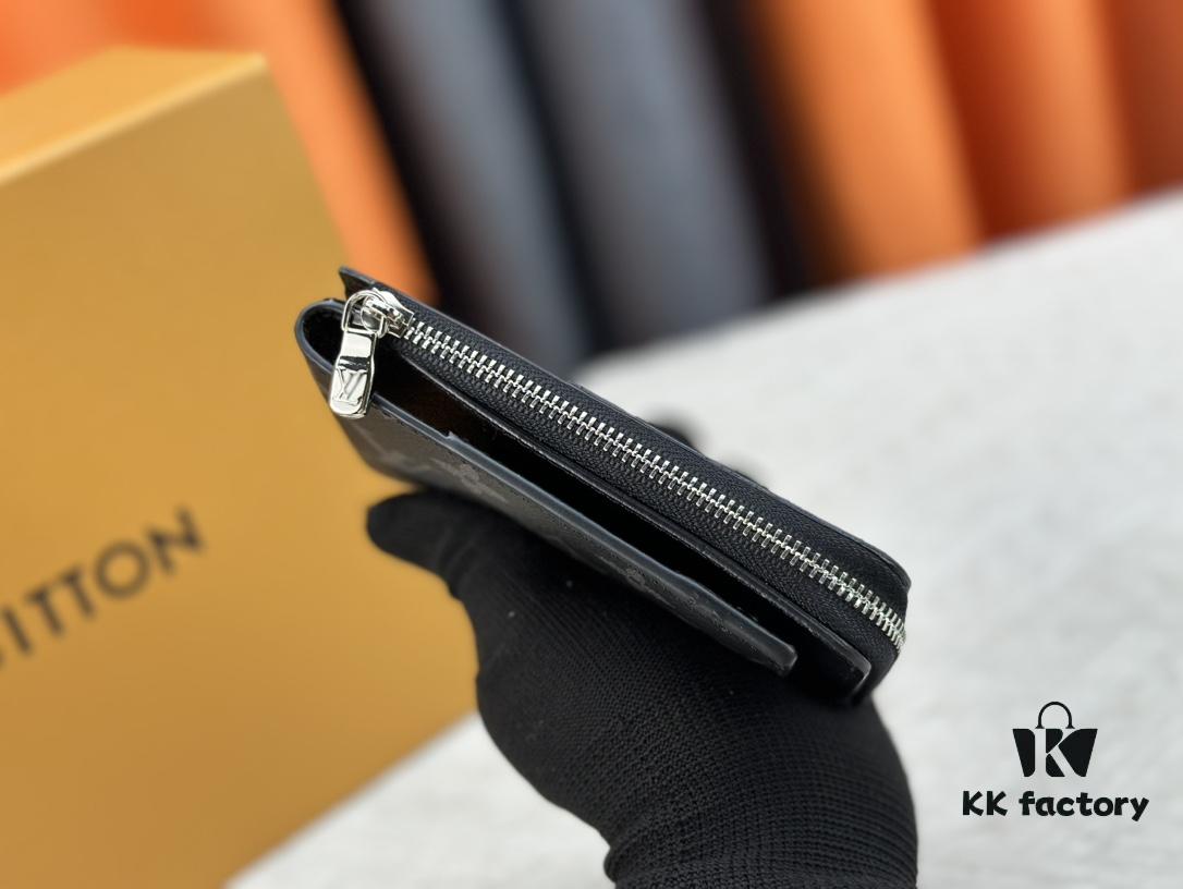 Top-Grade Original Louis Vuitton Hybrid Wallet in Black Monogram Shadow Leather